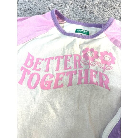 Toddler Girls Matching Short Set Pink/Purple Size 4 - Picture 2 of 7